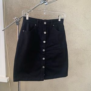 Universal Standard Ang denim skirt in black - 3xs